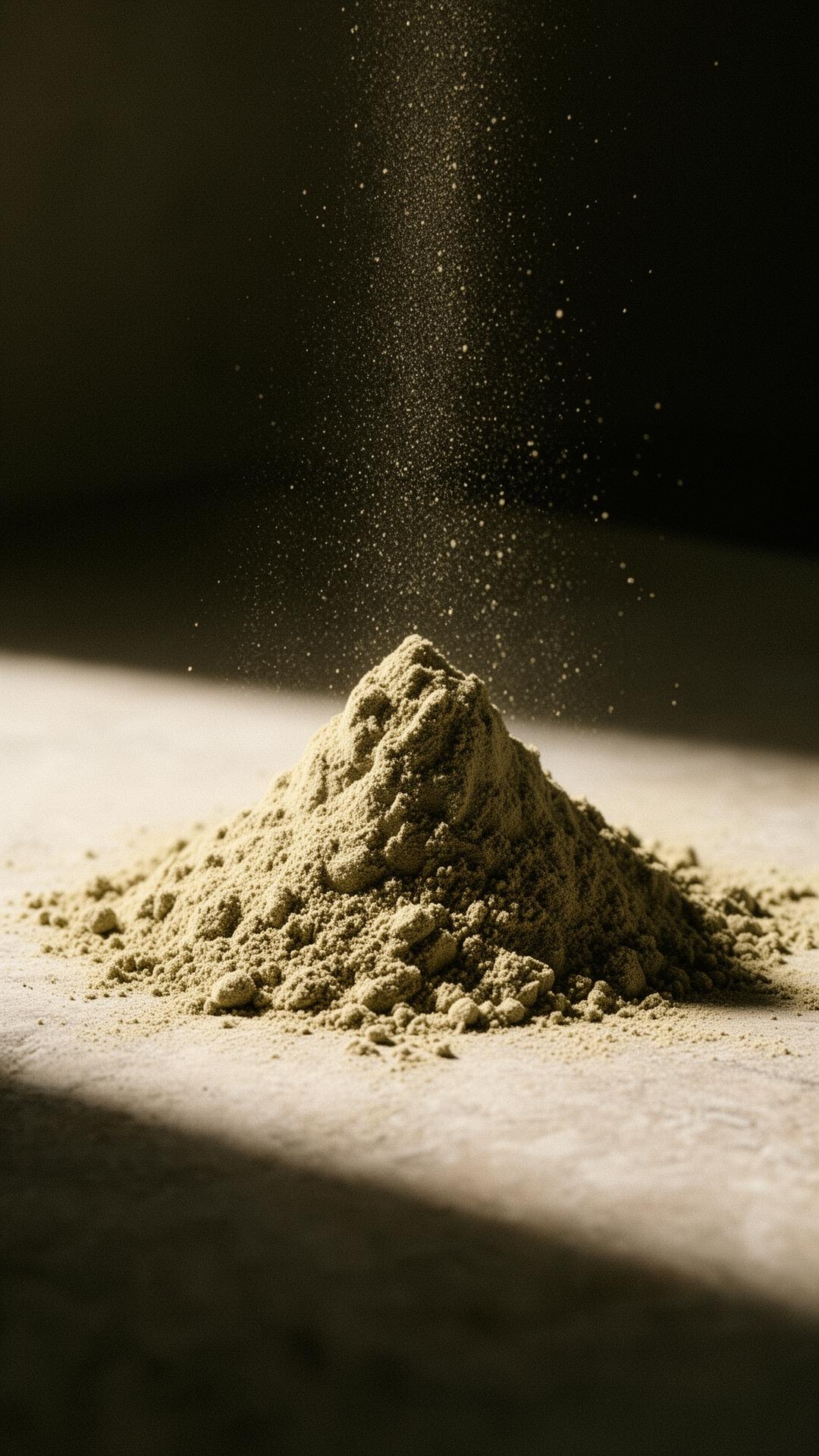 Engineered botanical powder, particle structure study